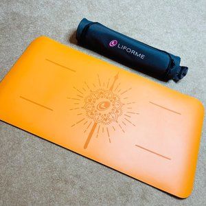 Liforme Yoga Knee Pad Vibrant Orange